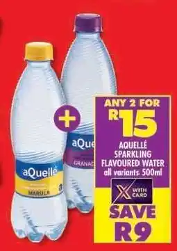 Shoprite Aquelle Sparkling Flavoured Water offer
