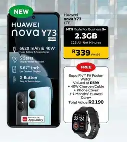 MTN Huawei nova Y73 LTE offer