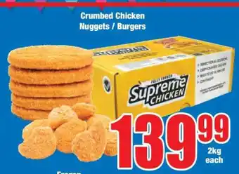Boxer Crumbed Chicken Nuggets / Burgers offer
