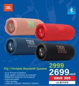 Incredible Connection JBL Flip 7 Portable Bluetooth Speaker offer