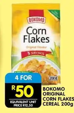 Shoprite BOKOMO ORIGINAL CORN FLAKES CEREAL 200g offer