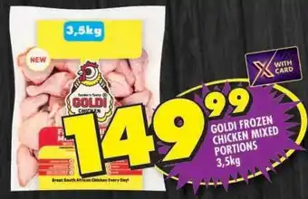 Shoprite GOLDI FROZEN CHICKEN MIXED PORTIONS 3,5kg offer