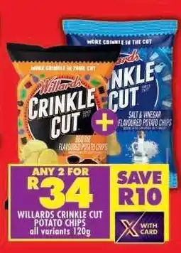 Shoprite Willards Crinkle Cut Potato Chips offer