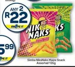 Pick n Pay Hypermarket Simba NiksNaks Maize Snack Assorted 135g offer