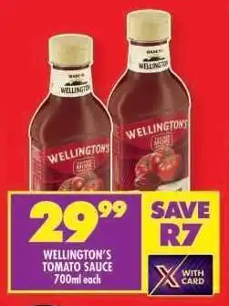 Shoprite Wellington's Tomato Sauce-700ml offer