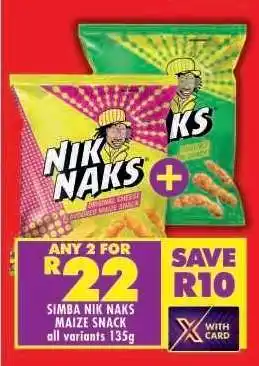 Shoprite Simba Nik Naks Maize Snack offer