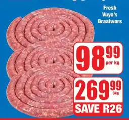 Boxer Fresh Vuyo's Braaiwors offer