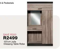 OK Furniture 107cm Julia Dressing Table Robe offer