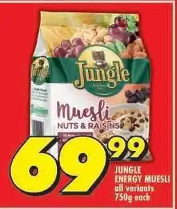 Shoprite JUNGLE ENERGY MUESLI offer
