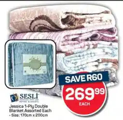Pick n Pay Hypermarket Jessica 1-Ply Double Blanket offer
