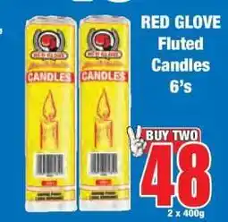 Boxer RED GLOVE Fluted Candles 6's offer