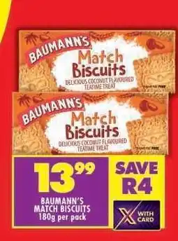 Shoprite BAUMANN'S MATCH BISCUITS offer