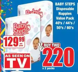 Boxer BABY STEPS Disposable Nappies Value Pack offer
