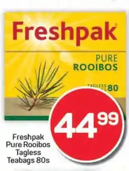 Pick n Pay Hypermarket Freshpak Pure Rooibos Tagless Teabags 80s offer