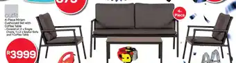 Pick n Pay Hypermarket 4-Piece Miriam Cushioned Set with Coffee Table offer