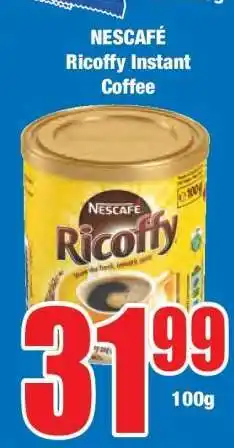 Boxer NESCAFÉ Ricoffy Instant Coffee offer