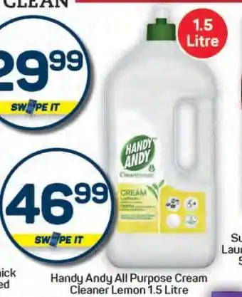 Pick n Pay Hypermarket Handy Andy All Purpose Cream Cleaner Lemon 1.5 Litre offer