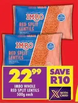 Shoprite IMBO WHOLE RED SPLIT LENTILS offer