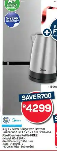 Pick n Pay Hypermarket Silver Fridge with Bottom Freezer offer