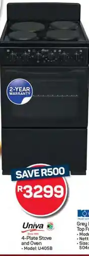 Pick n Pay Hypermarket Univa 4-Plate Stove and Oven offer