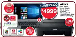 Pick n Pay Hypermarket Mecer Intel Celeron Laptop Bundle offer