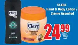 Boxer CLERE Hand & Body Lotion / Crème Assorted offer