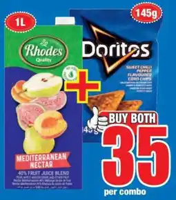 Boxer Rhodes Mediterranean Nectar + Doritos Sweet Chilli Pepper offer