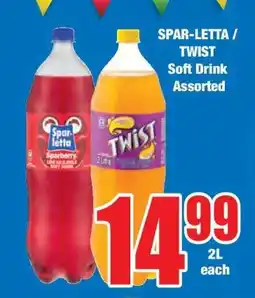 Boxer SPAR-LETTA / TWIST Soft Drink Assorted offer