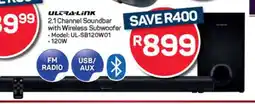 Pick n Pay Hypermarket Ultra-Link 2.1 Channel Soundbar with Wireless Subwoofer offer