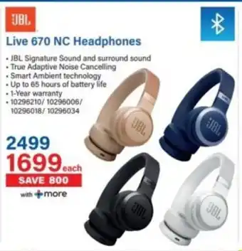 Incredible Connection JBL Live 670 NC Headphones offer