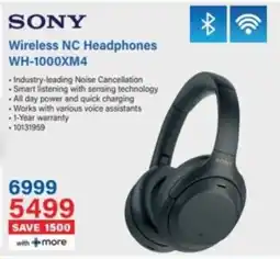 Incredible Connection SONY Wireless NC Headphones WH-1000XM4 offer