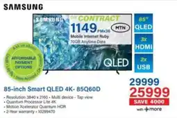 Incredible Connection SAMSUNG 85-inch Smart QLED 4K-85Q60D offer
