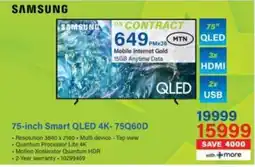 Incredible Connection SAMSUNG 75-inch Smart QLED 4K-75Q60D offer