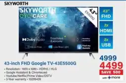 Incredible Connection SKYWORTH 43-inch FHD Google TV-43E5500G offer