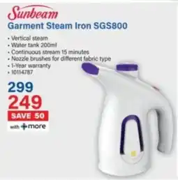 Incredible Connection Sunbeam Garment Steam Iron SGS800 offer