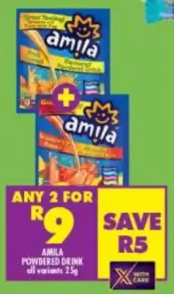 Shoprite Amila powdered drink all variants offer