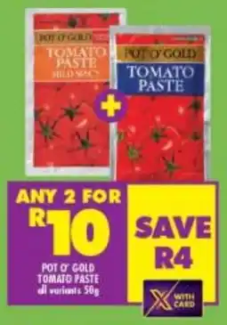 Shoprite Pot o'gold tomato paste offer