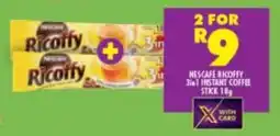 Shoprite Nescafe ricoffy 3in1 instant coffee stick offer