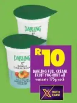 Shoprite Darling full cream fruit yoghurt all variants offer