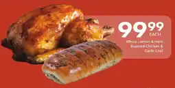 President Hyper Whole Lemon & Herb Roasted Chicken & Garlic Loaf offer