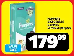 Usave Pampers disposable nappies offer