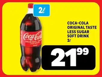 Usave Coca-cola original taste less sugar soft drink offer