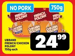 Usave Ubrand french/ chicken polony offer