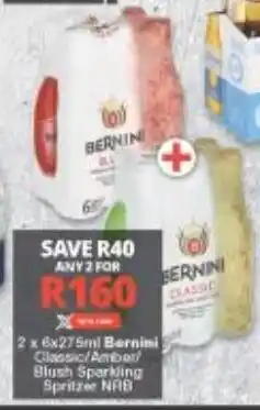 Checkers Bernini Classic/ Amber Blush Sparkling Spritzer NRB offer
