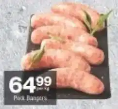 Checkers Pork Bangers offer