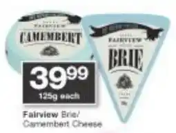Checkers Fairview Brie/ Camembert Cheese offer