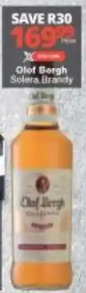Checkers Olof Bergh Solera Brandy offer