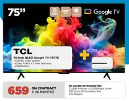 HiFi Corp TCL 75-Inch QLED Google TV-75P7K offer