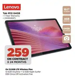 HiFi Corp Lenovo Tab M10 64GB offer