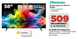 HiFi Corp Hisense 58-inch Smart 4K UHD TV-58A6N offer